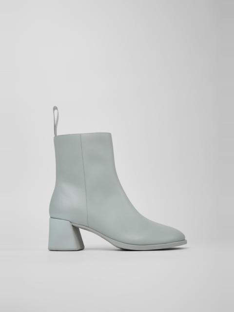 CAMPER Kora Gray Leather Mid Boots for Women.