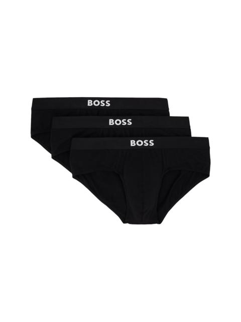 BOSS Three-Pack Black Logo Waistbands Boxers