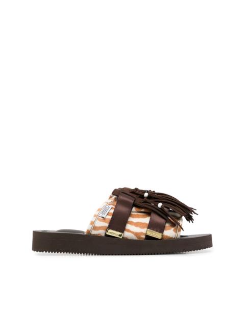 Suicoke HOTO printed calf-hair sandals