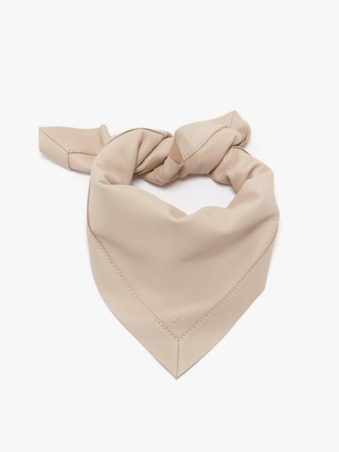Victoria Beckham Leather Scarf In Taupe