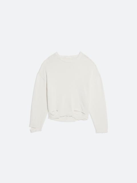 Helmut Lang DISTRESSED RIBBED SWEATER