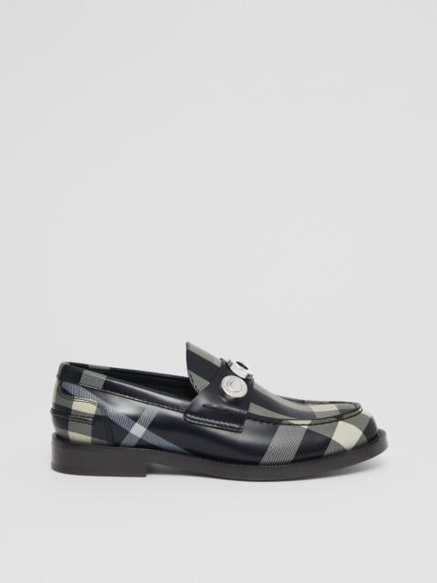 Burberry Logo Detail Check Leather Loafers – Exclusive Capsule Collection