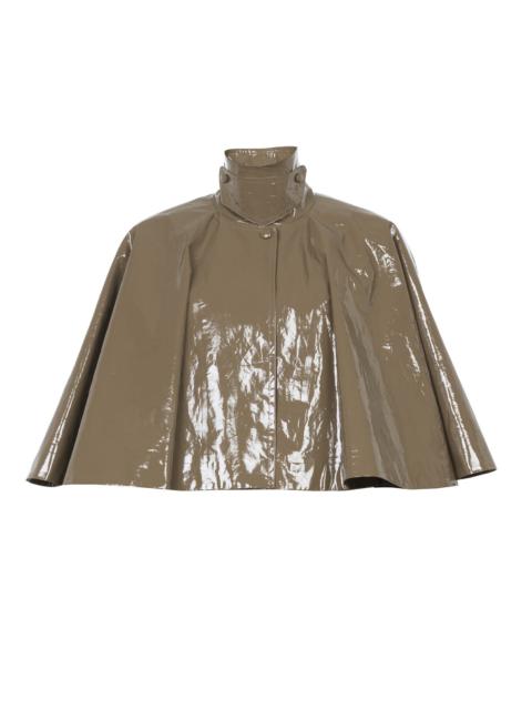 SHORT CAPE IN LACQUERED SHINY COTTON