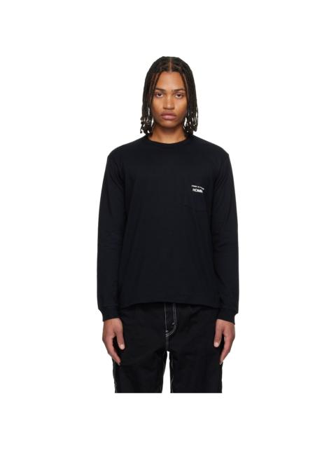 Comme des Garçons Homme Black Cotton Jersey Garment Print T-shirt