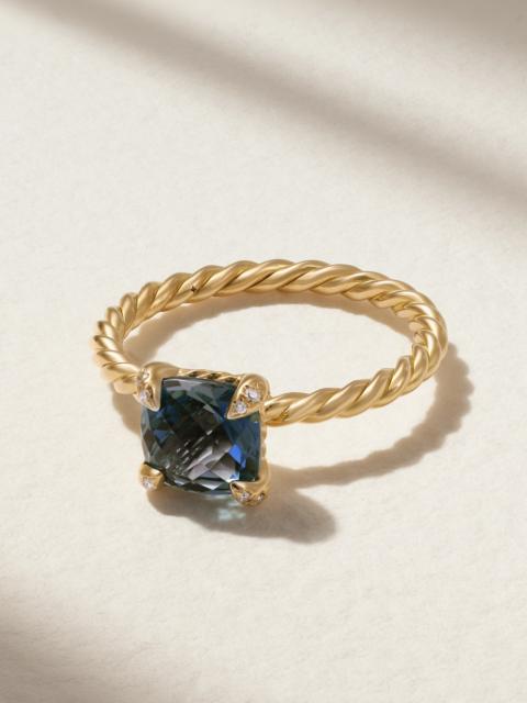 DAVID YURMAN Chatelaine 18-karat Gold, Topaz And Diamond Ring