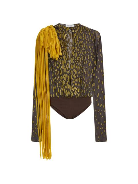 FERRAGAMO body with flower sash detail