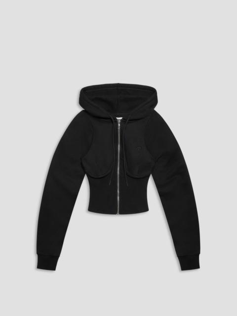 miaou SADIE CORSET HOODIE - BLACK