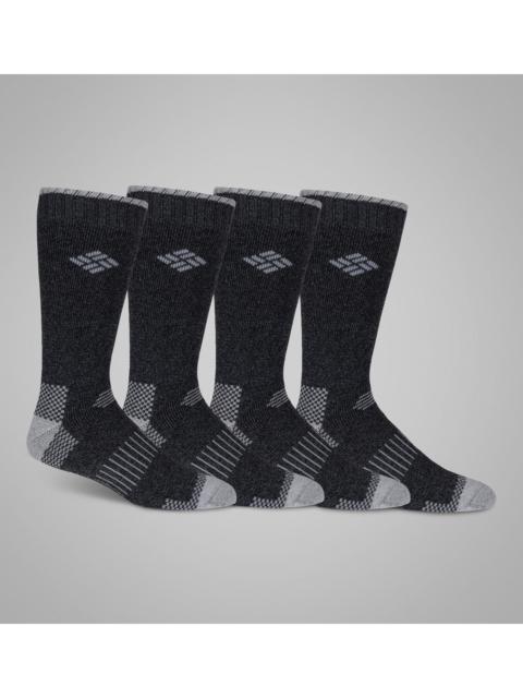 Columbia Men's Moisture Control Check Crew Socks - 4 Pack