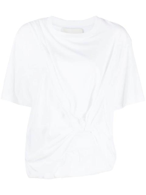 3.1 Phillip Lim drape-detail cotton T-shirt