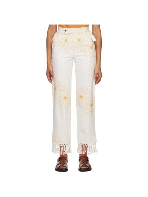 BODE White Soleil Trousers