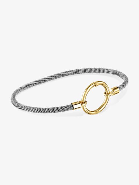 TOUS 18K solid gold and Steel Hold Bracelet