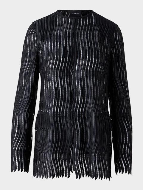 AKRIS Hekka Techno Wave Guipure Jacket