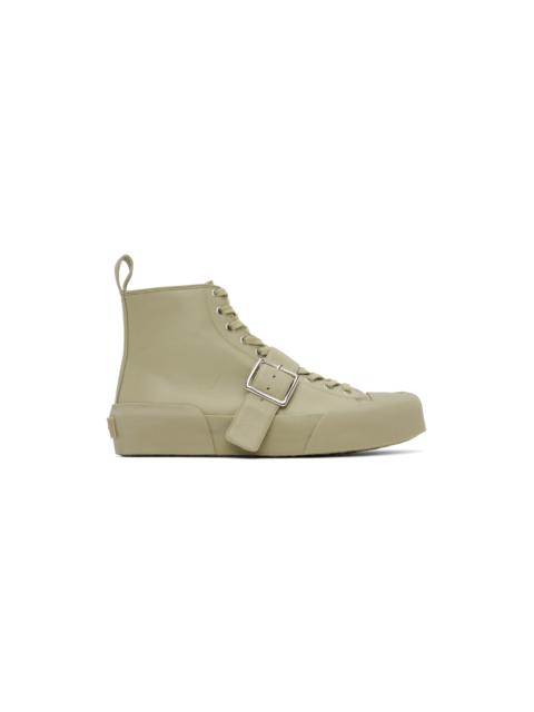 Jil Sander Green Buckle Sneakers