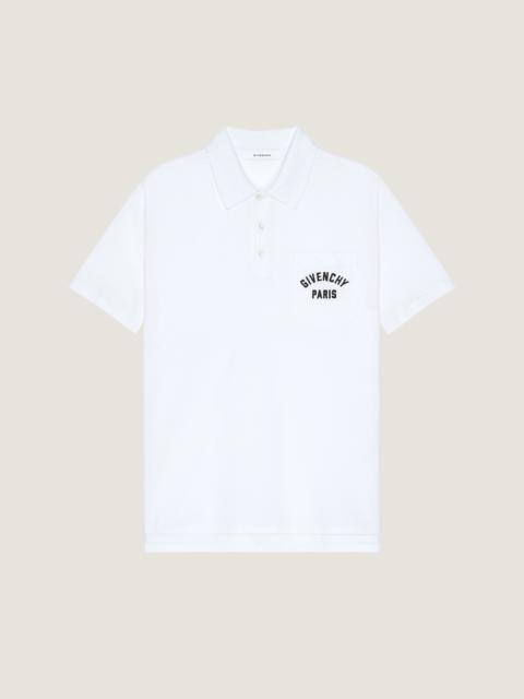 Givenchy POLO IN PIQUE COTTON WITH GIVENCHY PARIS EMBROIDERY