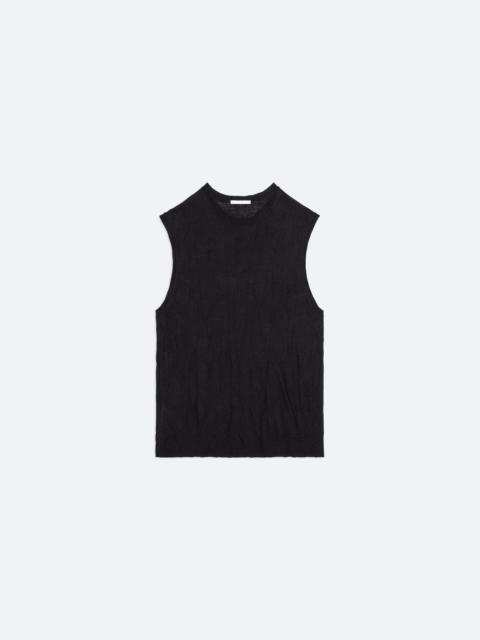 SLEEVELESS CRUSHED KNIT TOP