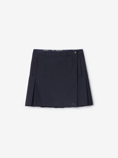 Burberry Pleated Stretch Nylon Mini Skirt