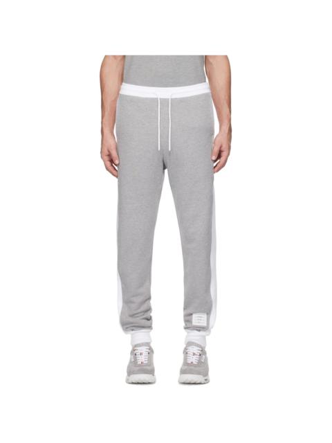 Thom Browne Gray Classic 4-Bar Jersey Loopback Sweatpants