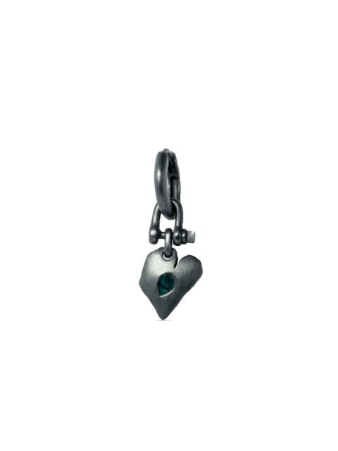 Parts of Four Jazz's Solid Heart silver and diamond drop earring