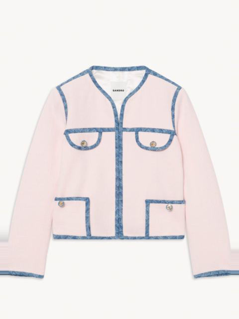 Sandro Mixed-material jacket