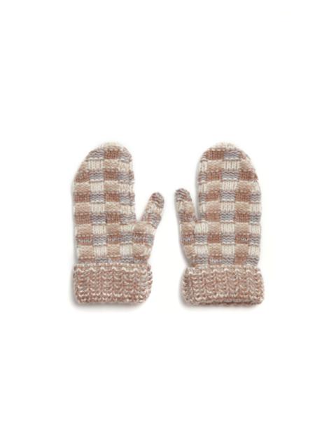 GABRIELA HEARST Maxine Knit Mittens in Ivory Multi Cashmere