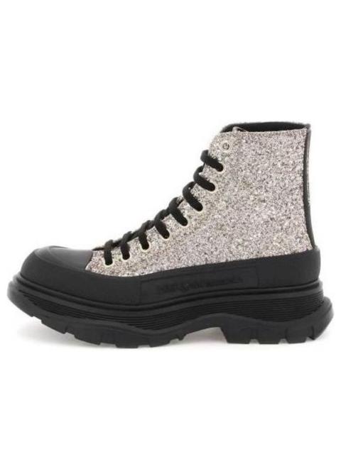 Alexander McQueen (WMNS) Alexander McQueen Tread Slick Boots 'Silver Gold Black' 697080W4VJ22265