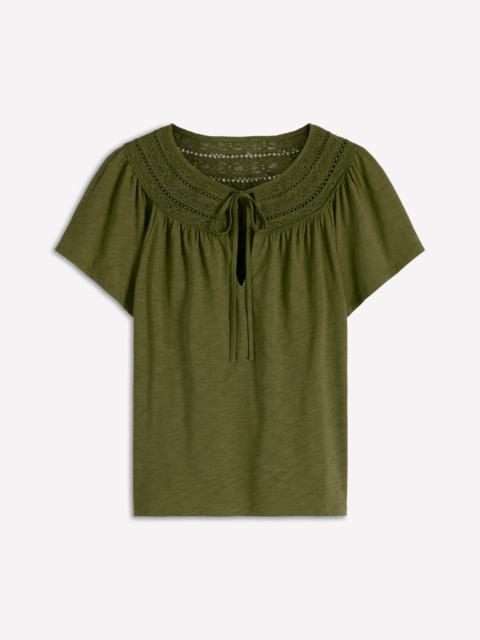 BODEN Edi Trim Detail T-shirt-Olive