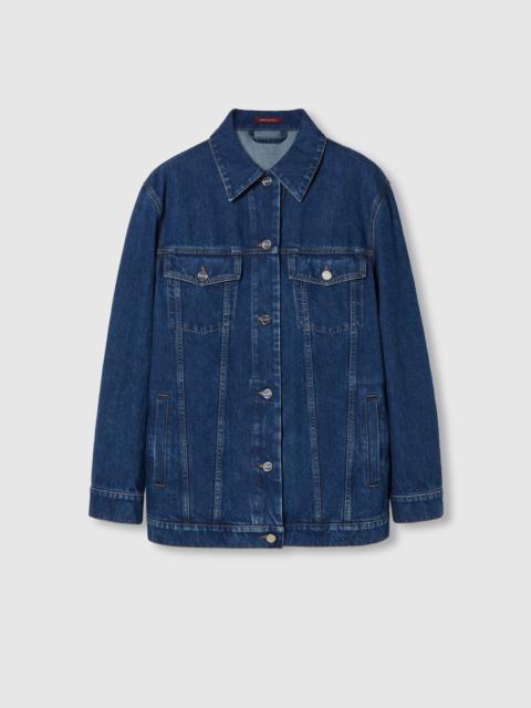 GUCCI Denim jacket with Gucci print