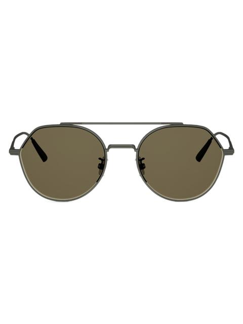 Dior Men's DiorBlackSuit R6U 54MM Round Sunglasses - Dark Ruthenium Brown