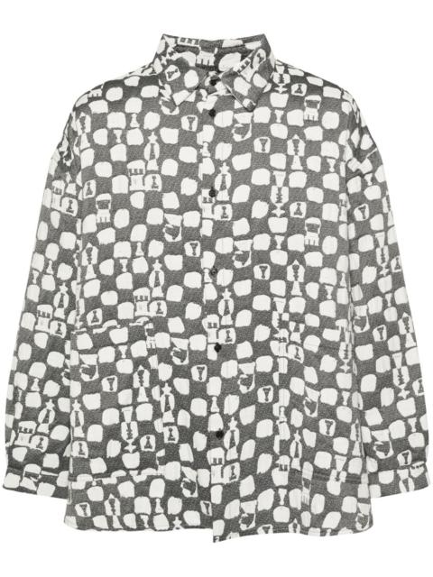 HENRIK VIBSKOV Big patterned-jacquard shirt