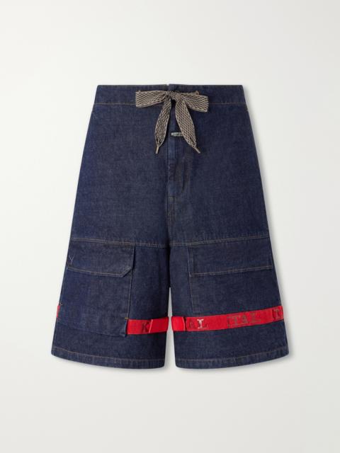 Kapital Nouvelle Shuttle Straight-Leg Denim Shorts