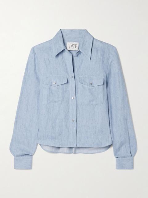 TWP New Carter hemp denim shirt Light blue