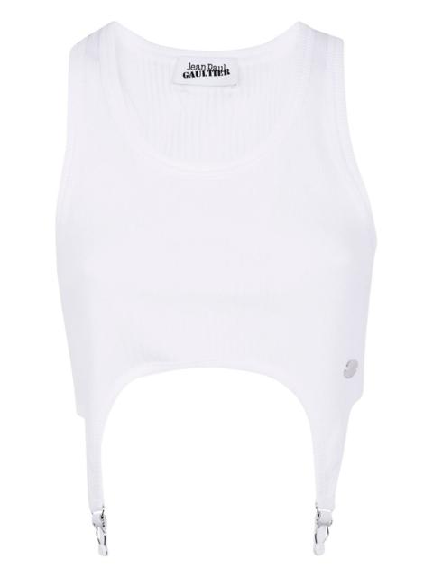 Jean Paul Gaultier ribbed-knit garter tank top