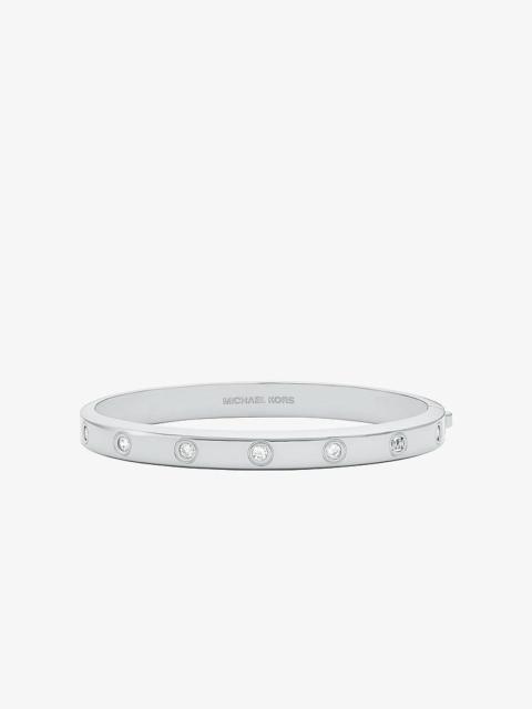 MICHAEL KORS Cubic Zirconia Logo Bangle