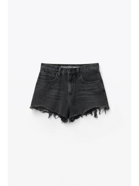 Alexander Wang BITE SHORT IN GREY AGED DENIM