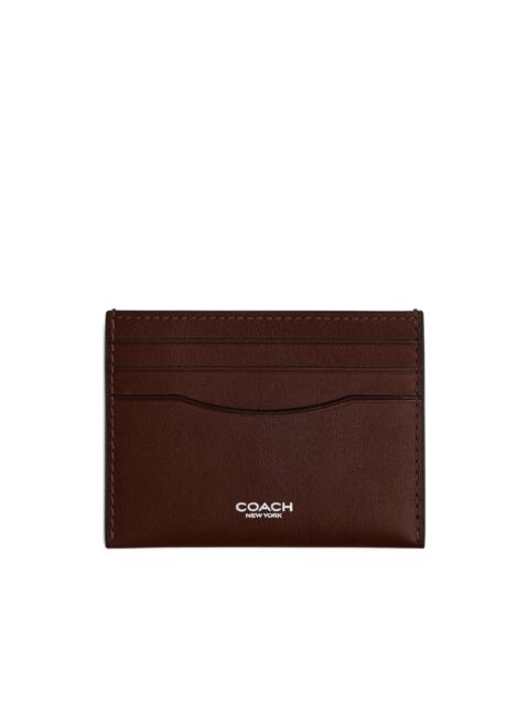 COACH logo leather card holder