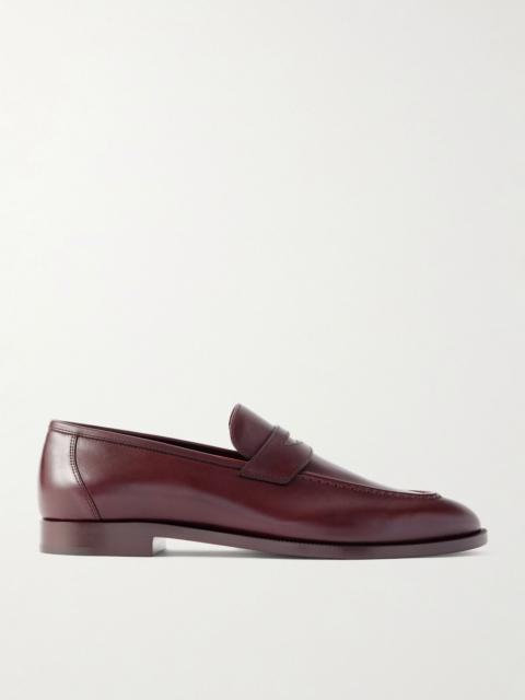Loro Piana Sergio leather loafers Chocolate