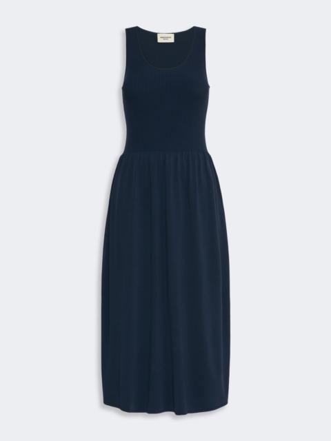 WEEKEND Max Mara CALIBRI Long viscose yarn dress - NAVY