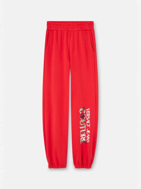 VERSACE JEANS COUTURE Roses Logo Sweatpants
