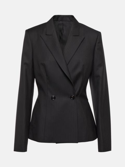 Herringbone wool gabardine blazer