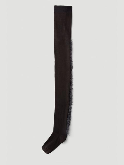 DURAZZI MILANO Frayed Trim Tights