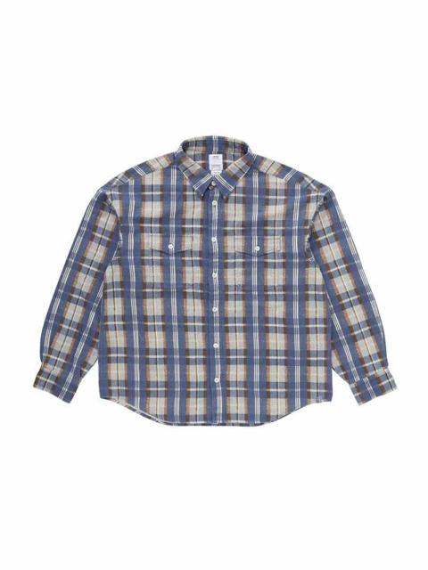 PIONEER KHADI CHECK SHIRT L/S BLUE