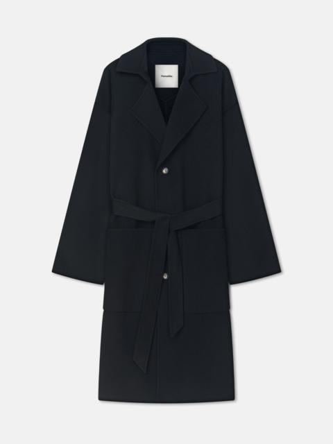 Nanushka Double Wool And Silk Robe Coat
