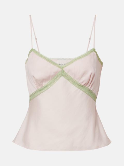 POSSE Perla lace-trimmed camisole