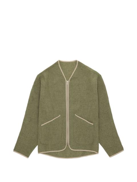 FORTELA contrast-trim wool jacket