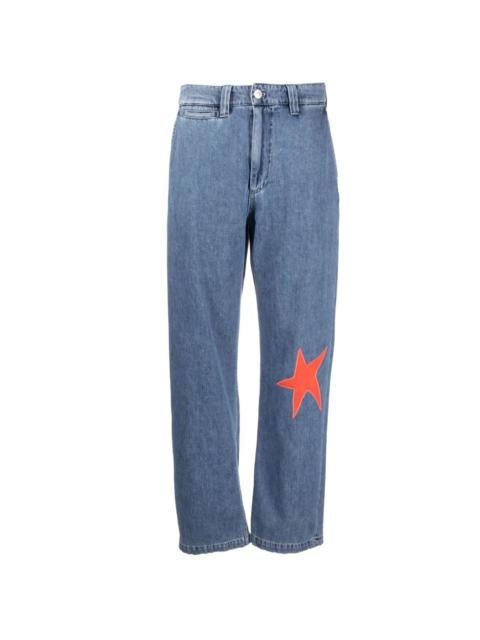 Marni star-appliqué wide-leg jeans