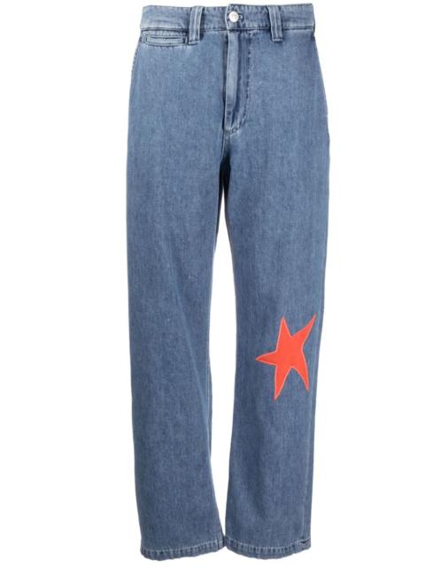 Marni star-appliqué wide-leg jeans