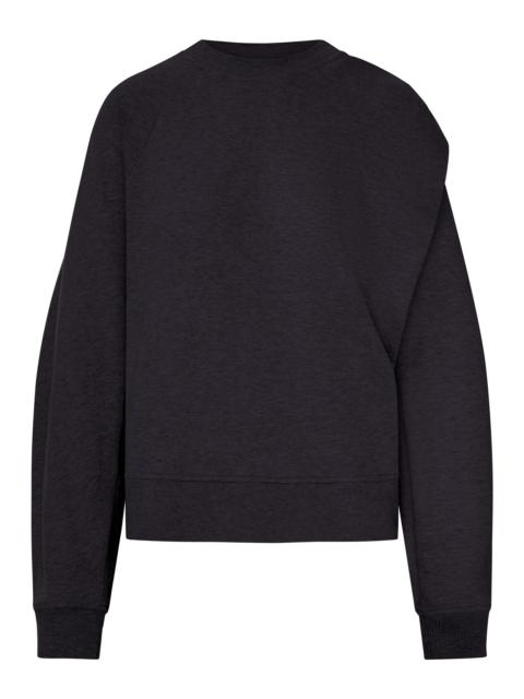 Dries Van Noten COTTON SWEATSHIRT WITH DRAPE ON THE BACK