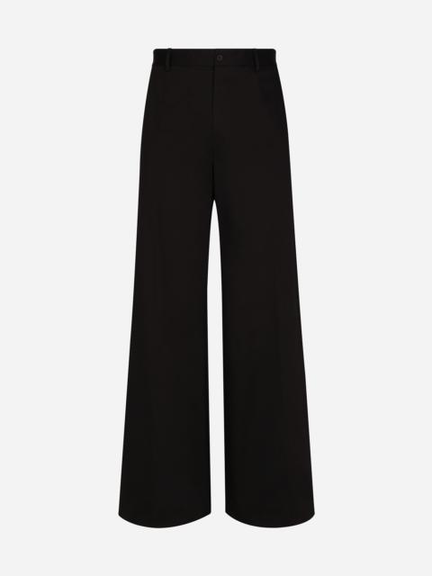 Dolce & Gabbana Wide-leg stretch cotton pants