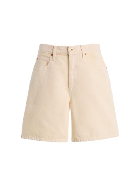 SLVRLAKE Square Cotton Mini Shorts ivory