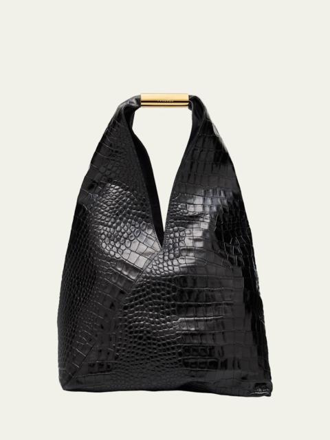 Maison Margiela Japanese Croc-Embossed Leather Tote Bag